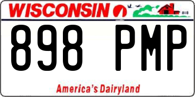 WI license plate 898PMP