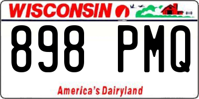 WI license plate 898PMQ