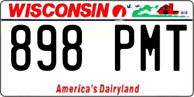 WI license plate 898PMT