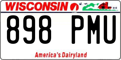 WI license plate 898PMU