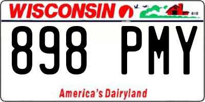 WI license plate 898PMY