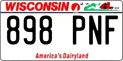 WI license plate 898PNF