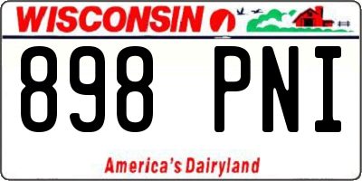 WI license plate 898PNI