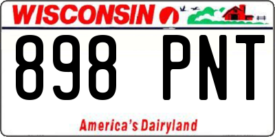 WI license plate 898PNT