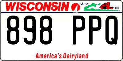 WI license plate 898PPQ
