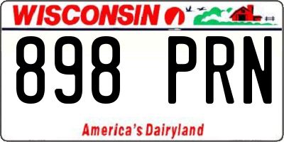 WI license plate 898PRN
