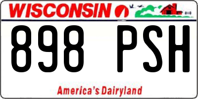 WI license plate 898PSH