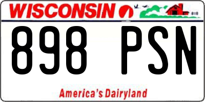 WI license plate 898PSN