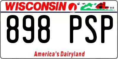 WI license plate 898PSP