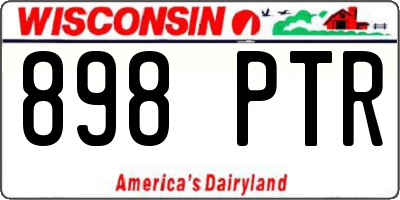 WI license plate 898PTR