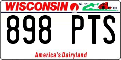 WI license plate 898PTS