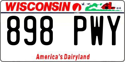 WI license plate 898PWY