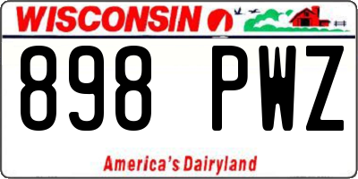 WI license plate 898PWZ