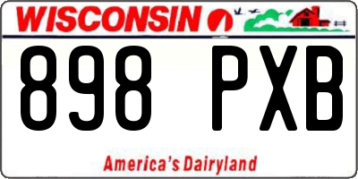 WI license plate 898PXB