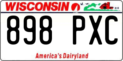 WI license plate 898PXC