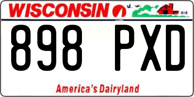 WI license plate 898PXD
