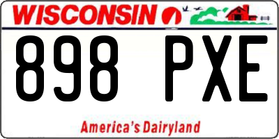 WI license plate 898PXE