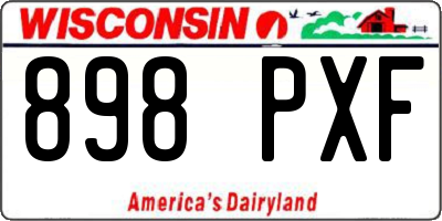 WI license plate 898PXF