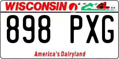 WI license plate 898PXG