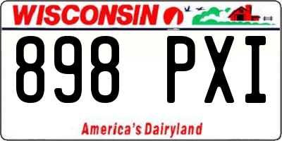 WI license plate 898PXI