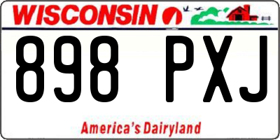WI license plate 898PXJ