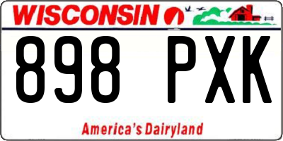 WI license plate 898PXK