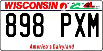 WI license plate 898PXM