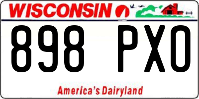 WI license plate 898PXO
