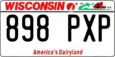 WI license plate 898PXP
