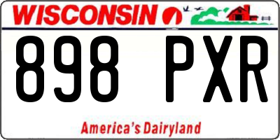 WI license plate 898PXR
