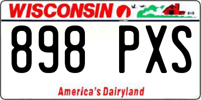WI license plate 898PXS