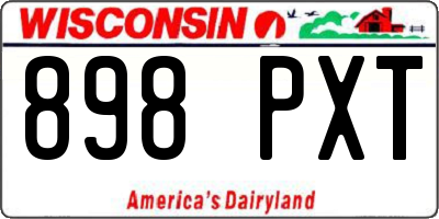 WI license plate 898PXT