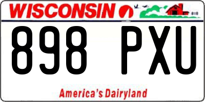 WI license plate 898PXU