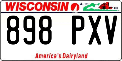 WI license plate 898PXV