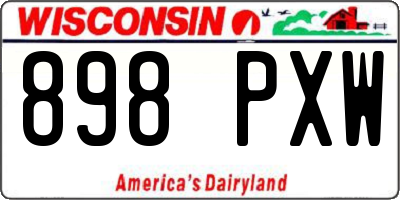 WI license plate 898PXW