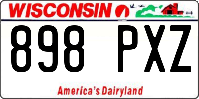 WI license plate 898PXZ