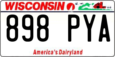 WI license plate 898PYA