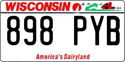 WI license plate 898PYB