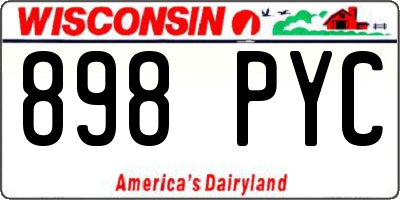 WI license plate 898PYC