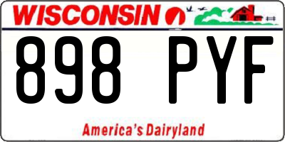 WI license plate 898PYF