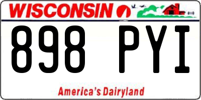 WI license plate 898PYI