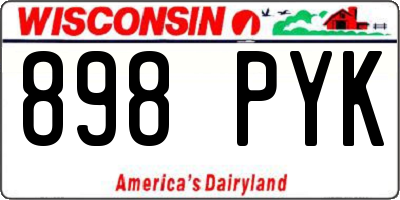 WI license plate 898PYK