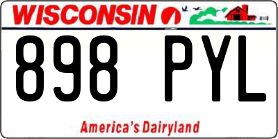 WI license plate 898PYL