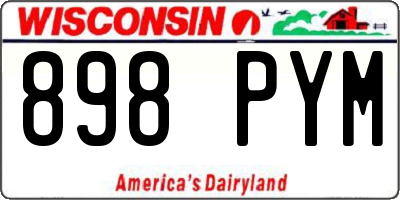 WI license plate 898PYM