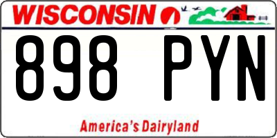 WI license plate 898PYN