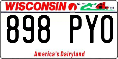 WI license plate 898PYO