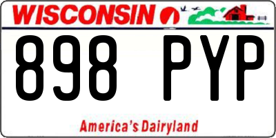 WI license plate 898PYP