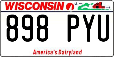 WI license plate 898PYU