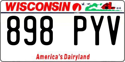 WI license plate 898PYV