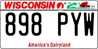 WI license plate 898PYW